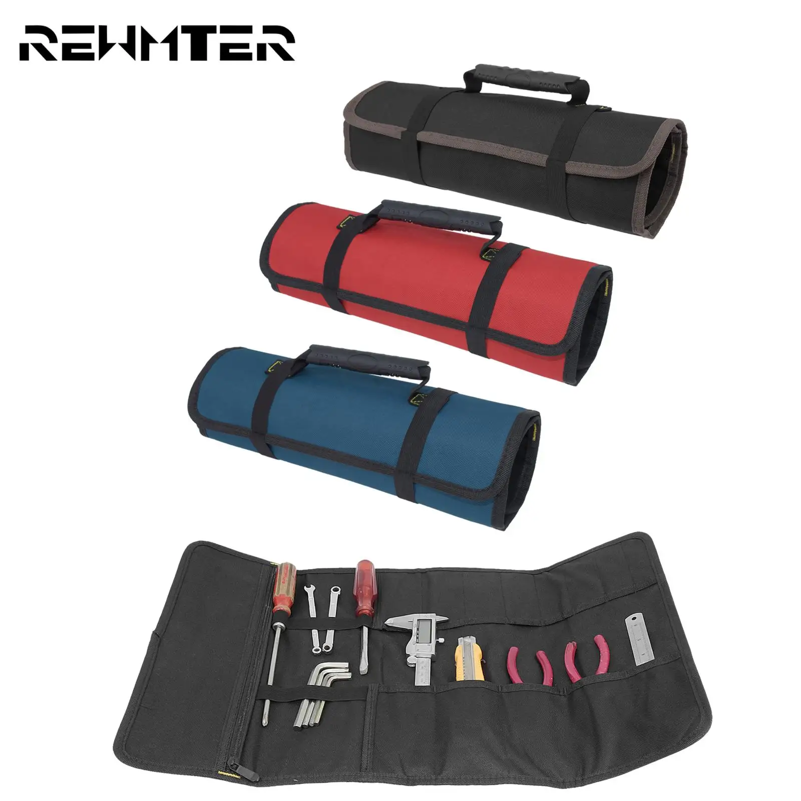 Motorcycle Portable Tool Roll Folding Wrench Bag Storage Organizer Holder Pocket Pouch Multifunction Oxford Cloth Repair Kit Bag