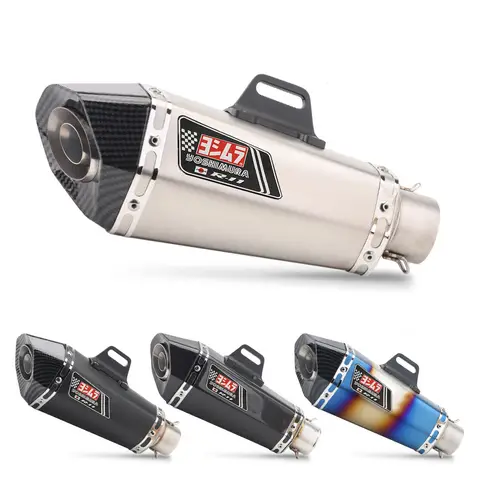 범용 오토바이 요시무라 R11 배기 머플러 파이프, 탄소 섬유 수정 이스케이프 모토, RC390 Z400 Z900 R3 R25 MT07 MT09 용