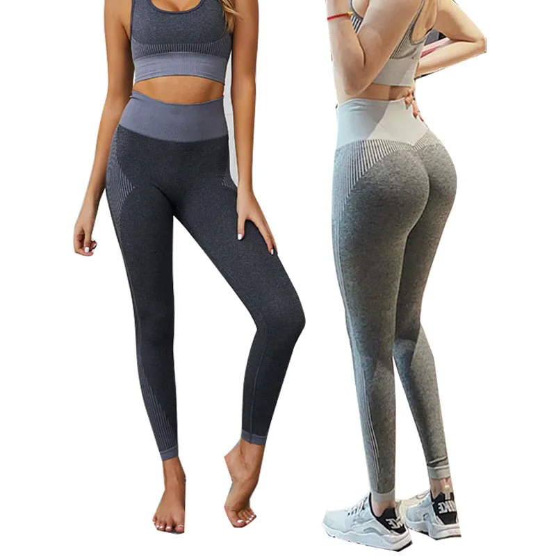 Push Up Knitting Pants  High Waist Leggings Female Workout Breathable Pants Fitness Sexy Hip Women Leggings Girls Running Short