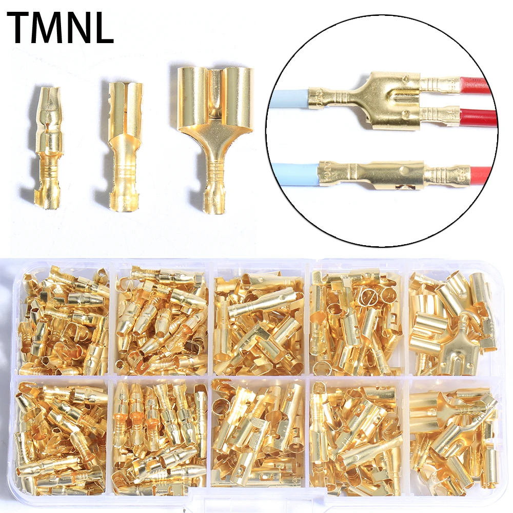 

4.0mm Bullet 240pcs Terminal Connector Car Motorcycle Truck Socket Clear Covers Cold pres Crimp Cable Lug Wire Brass Electrical