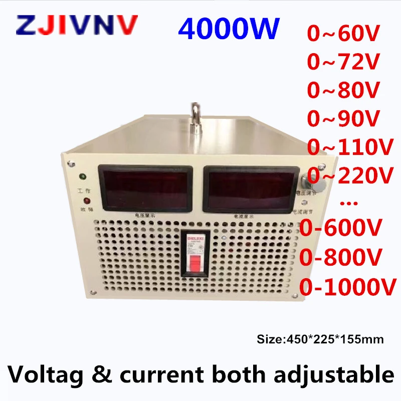 interruptor para fonte de alimentacao 4000w saida de 300v 400v 500v 600v 700v e 800v voltagem ajustavel 01