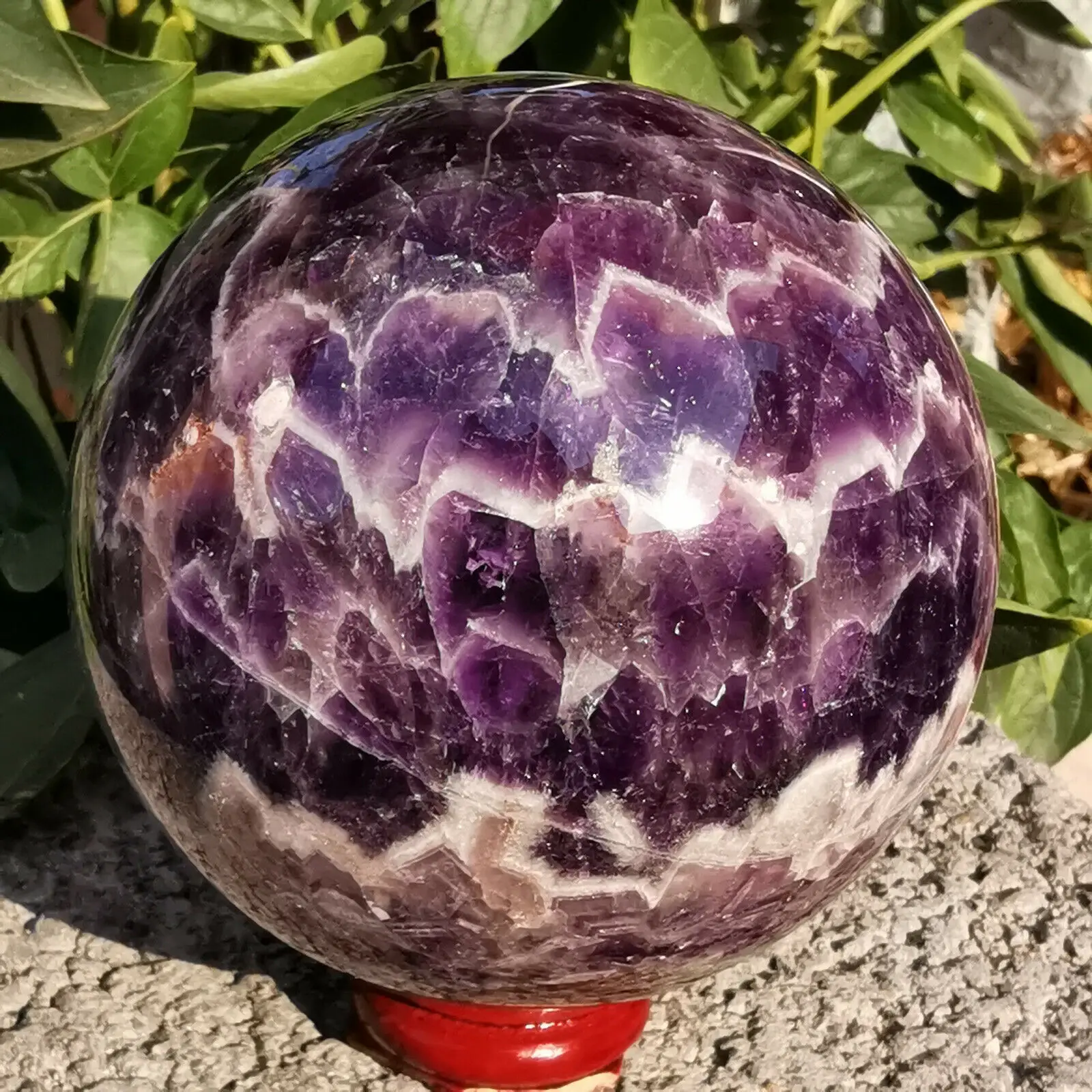 750-800g Natural Dream Amethyst Quartz Crystal Ball cure