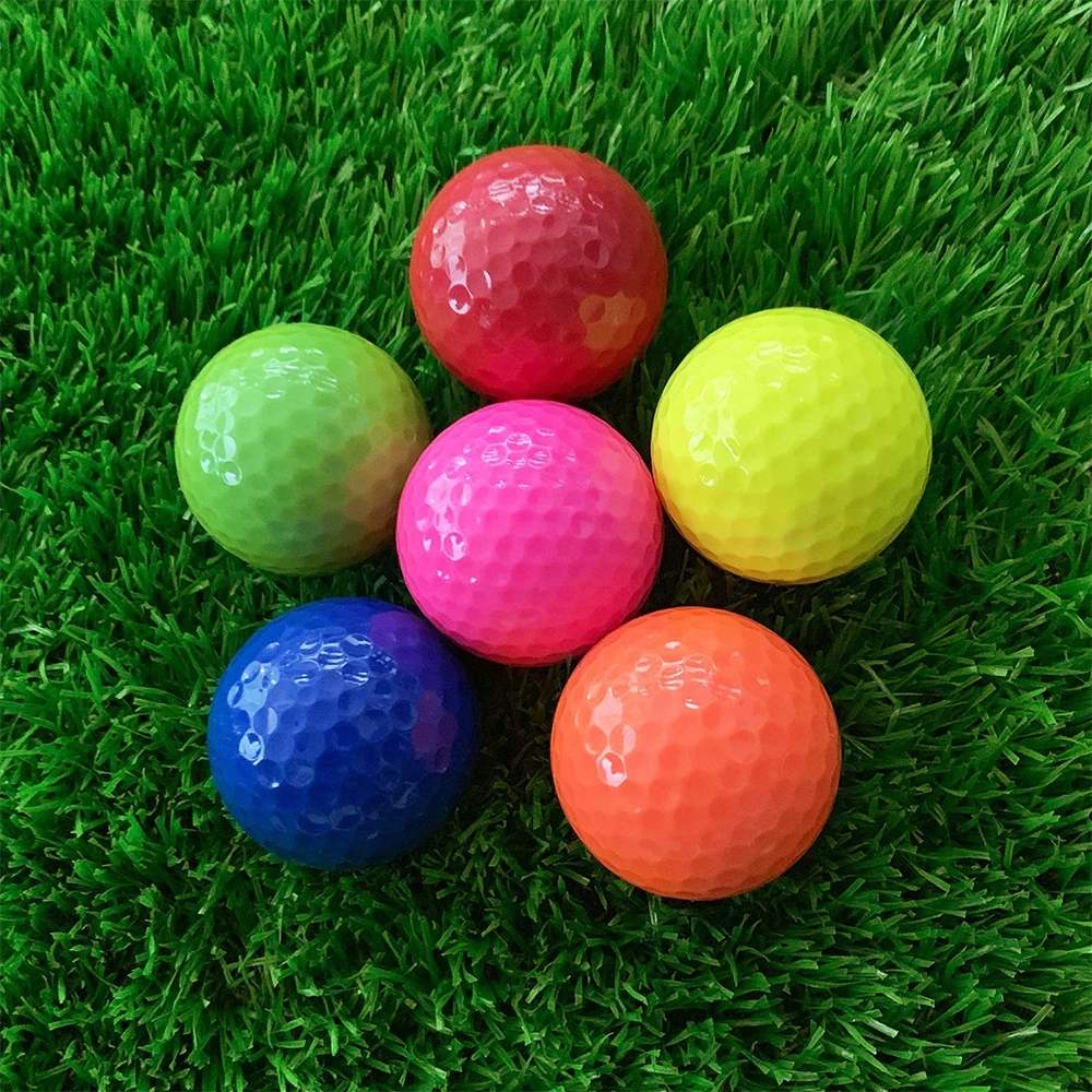 6 Pcs Mini Driving Range Practice Color Golf Balls Bulk