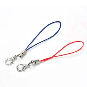 50 buah Tali Hitam Tali Pengikat Tali Lanyard Tali Pengikat Tali Gesper Lobster Gantungan Kunci Kait Set Ponsel Aksesori Perhiasan Jimat 10 tempat pesona ponsel penjualan terbaik - №