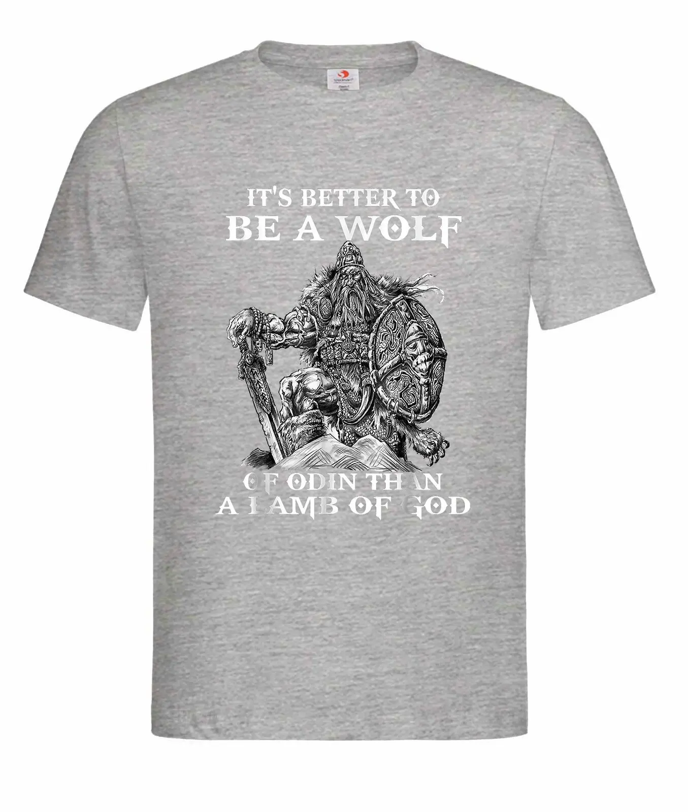 It\'s Better To Be A Wolf of Odin That A Lamb of God. Vikinger Warriors Valhalla T-Shirt. Cotton Short Sleeve O-Neck Mens T Shirt