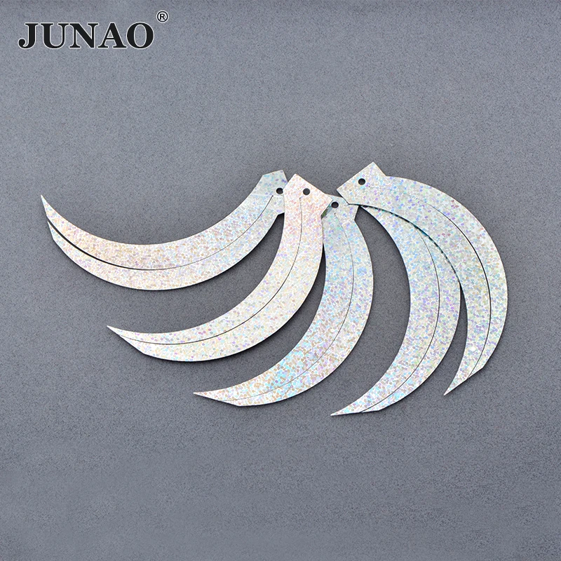 JUNO 50mm Glitter Silver Color Sewing Large Laser Sequin Earrings Paillette Round Sequins DIY Garment Bag Shoes Decoration