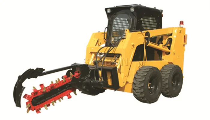 Hydraulic Motor SY45 700kg 4 Wheel  Loading Mini Skid Steer Backhoe Loader