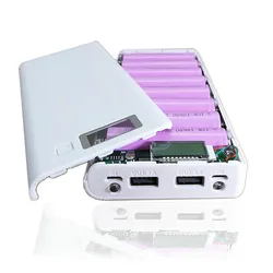 8*18650 Battery Holder Dual USB Power Bank Battery Box Mobile Phone Charger DIY Shell Case Charging Storage Case For Xiaomi