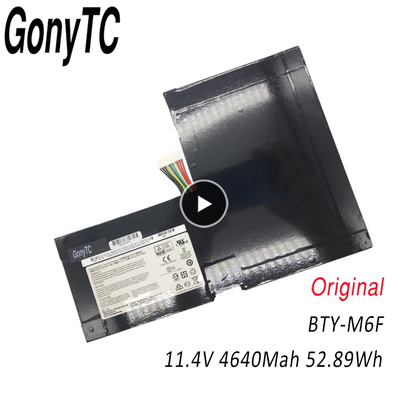 GONYTC BTY-M6F Laptop Battery For MSI GS60 2PL 6QE 2QE 2PE 2QC 2QD 6QC 6QC-257XCN Series MS-16H2 MS-16H4 16H6 11.4V 4640mAh