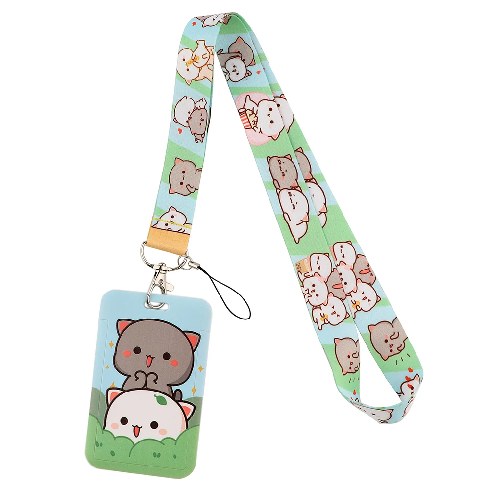 CB1155 Kawaii Cat Neck Strap Lanyard for Key ID Card Gym Cell Phone Straps USB Badge Holder DIY Hanging Rope Lariat Lanyard