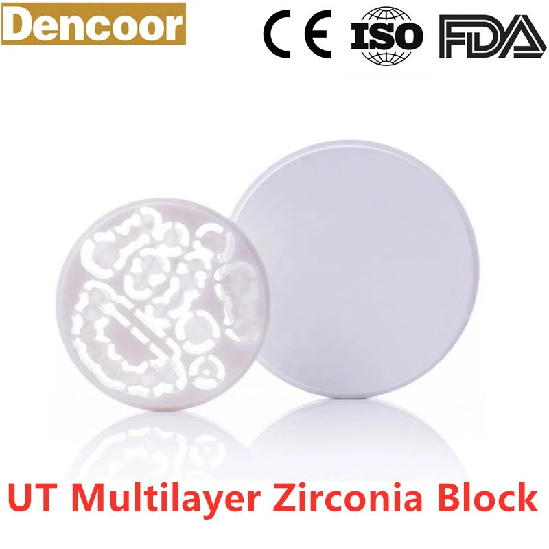 

UTML A2 Color Ultra Translucent 3D Multilayer Preshade Zirconia Block Dental Consumable Materials Zirconium Blanks