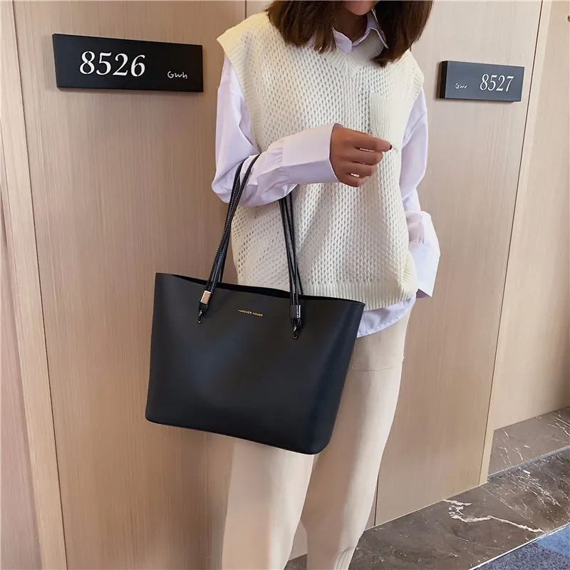 Women bag Solid Women\'s PU Leather Handbags Luxury Lady Hand Bags With Purse Pocket Women messenger bag Big Tote Sac Bols
