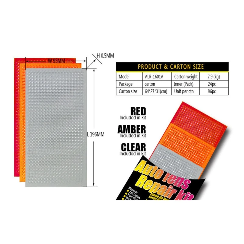 Car Glass Repair Kit Grid Pattern Headlights Turn Signal Taillight Auto Light Tool Set Crack Repair Film Polishing - Image 5