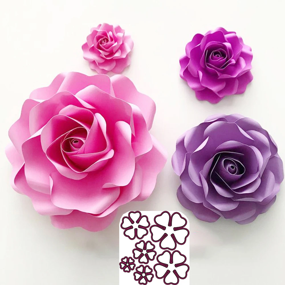 

Cutting Dies cut dieNew Design Craft 6pcs flower rose decoration Scrapbooking Album Paper Card Craft Embossing Die Cuts