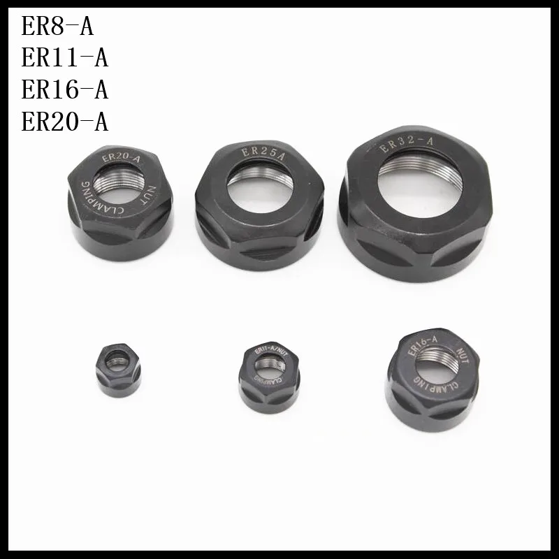 ER8-A / ER11-A / ER16-A / ER20-A Engraving Machine Principal ER Type Clamping Nut Collets Chuck CNC Milling Turning Tools