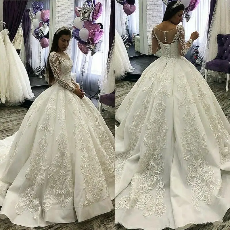 Vestido de novia africano de manga larga, traje con apliques, corsé hecho a medida, espalda, 2023