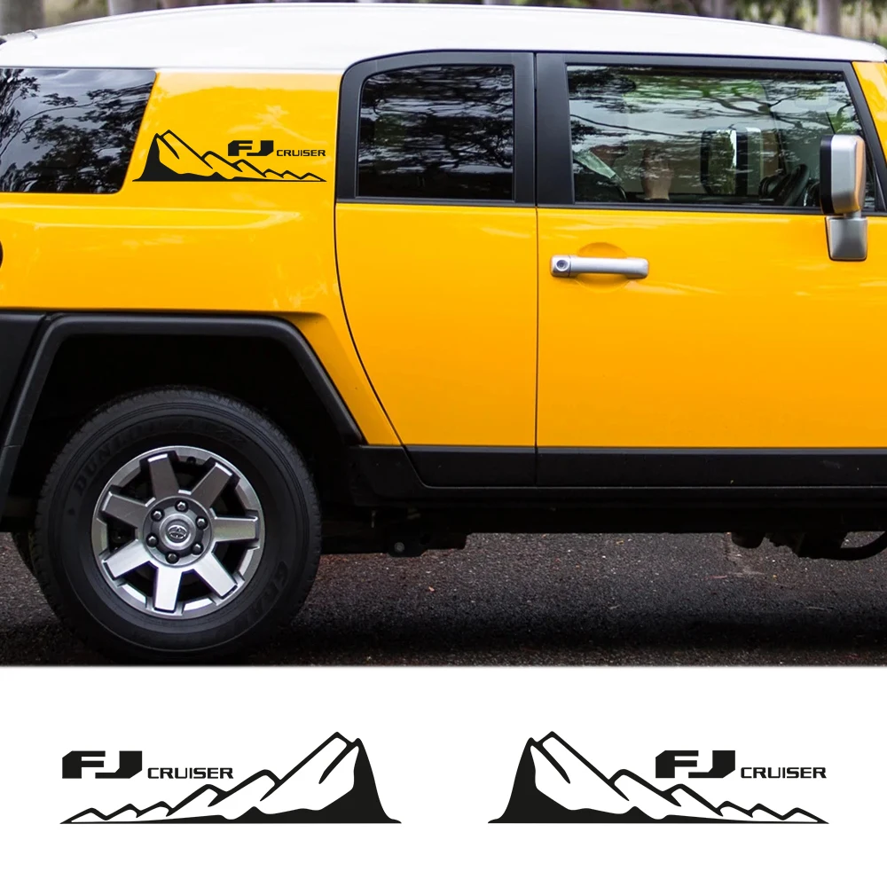 2Pcs Car Stickers Rear Trunk Side Body Mountains Styling Graphic Vinyl Film Decal Custom For toyota FJ CRUISER Car Accessories