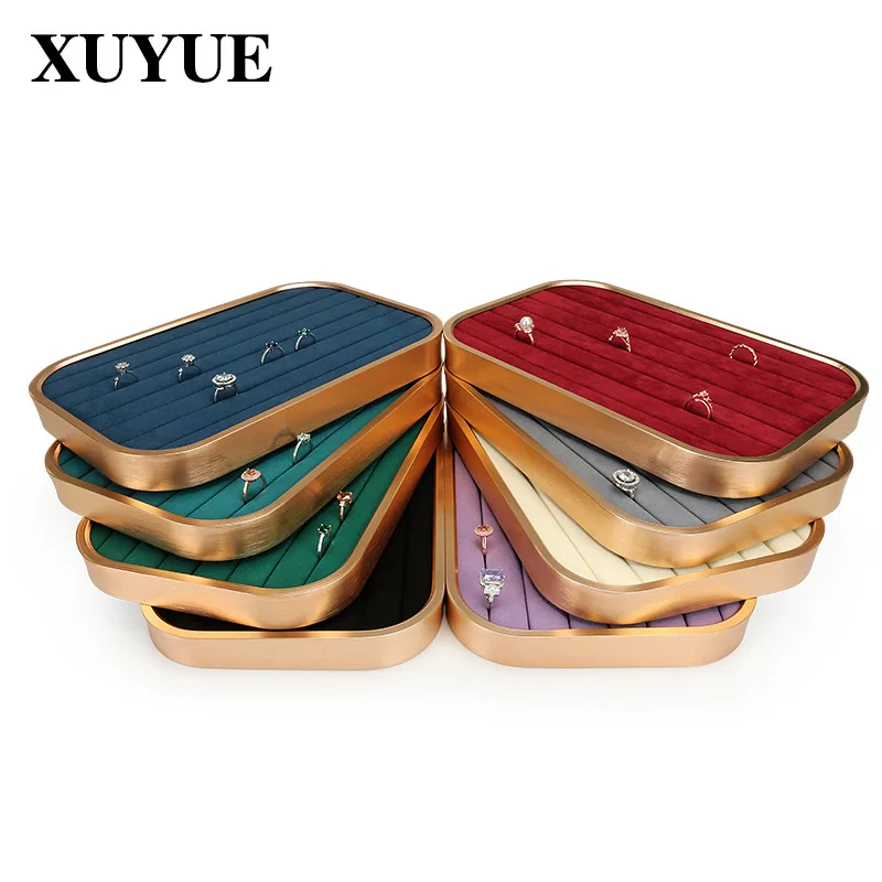 Jewelry Display Tray Metal Round Edge Ring Earrings Jewelry Tray Display Jewelry Props Jewelry Tray Spot