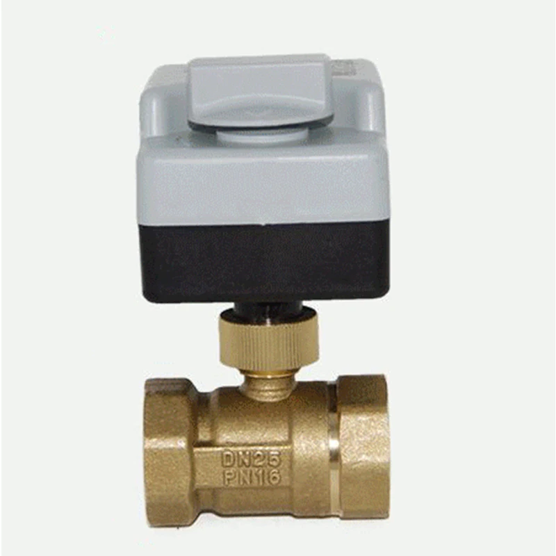 

1" AC220V 2-way Electric Motorized Ball Valve Three-wire Two Control For Air Conditioning with Manual Switch