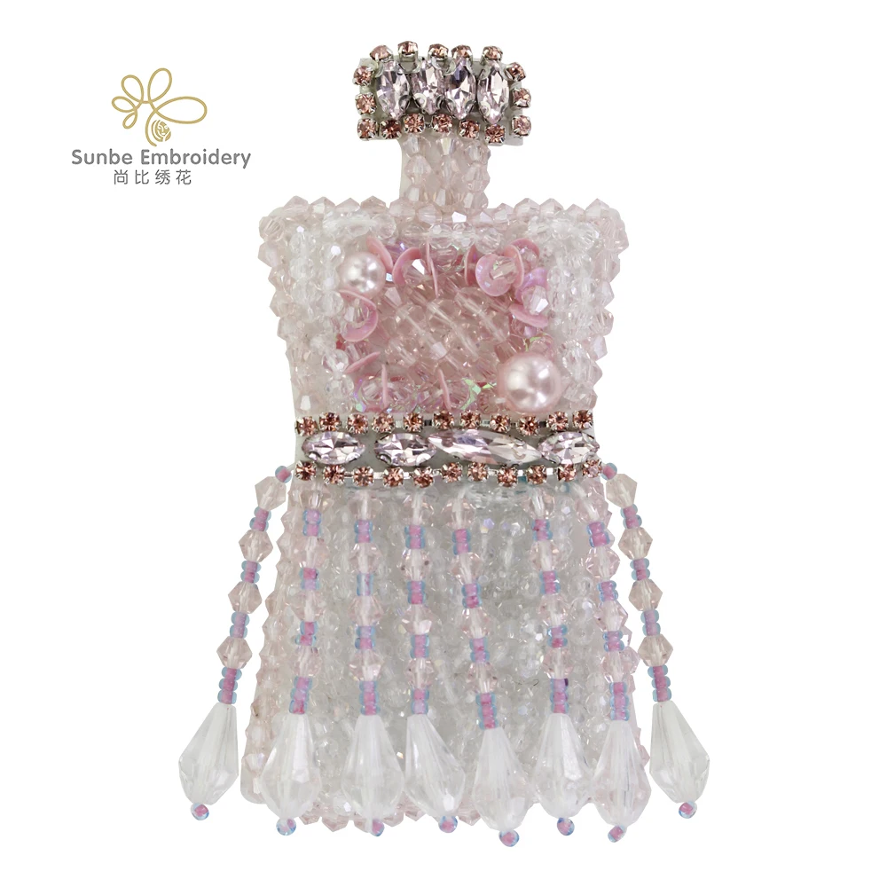 Remendo frisado do perfume da franja costurar em encantos da decoração dos sapatos remendos decorativos feitos à mão da roupa dos miúdos