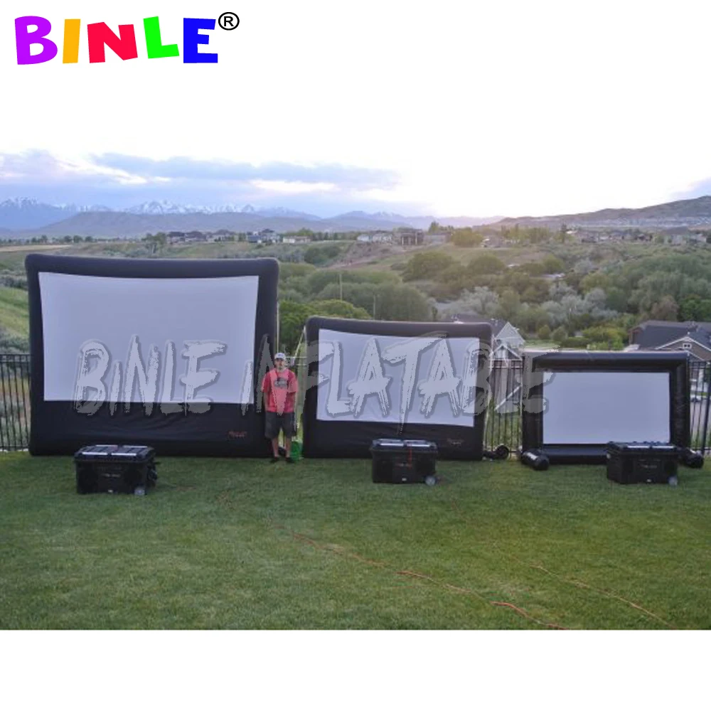 Hot Selling Widescreen Airblown Inflatable Projector Movie Screen Inflatable theater Screens For Outdoor and Indoor Use