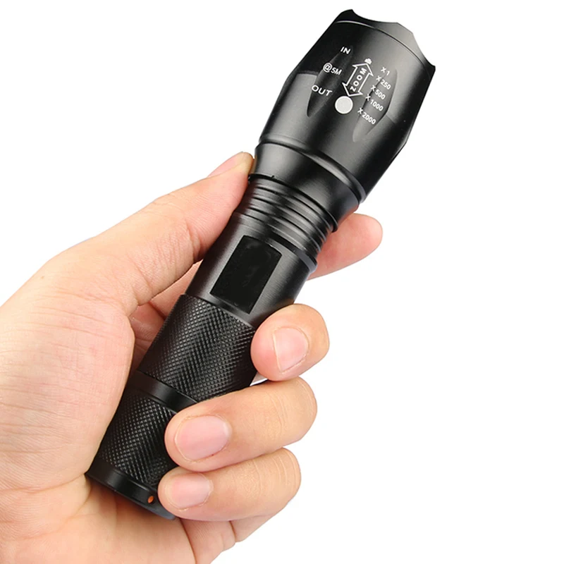 Tactical Flashlight Led Torch Camping Lamp Lights Bulbs Waterproof 8000lm Xm Shock Resistant,Hard Defense Rechargeable T6