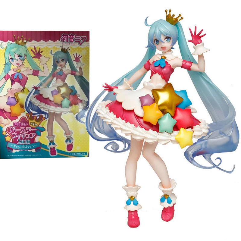 

Taito Birthday Hatsune Cake Skirt Miku Garage Kit 2020 PVC Collection Doll Model Western Animiation Action Figure Kids Toys