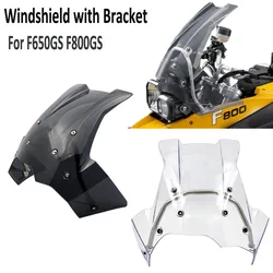 Motorcycle Windshield For BMW F800GS F650GS F800 F650 GS Windscreen ABS Wind Deflector And Navigation Mounting Bracket 2008-2017