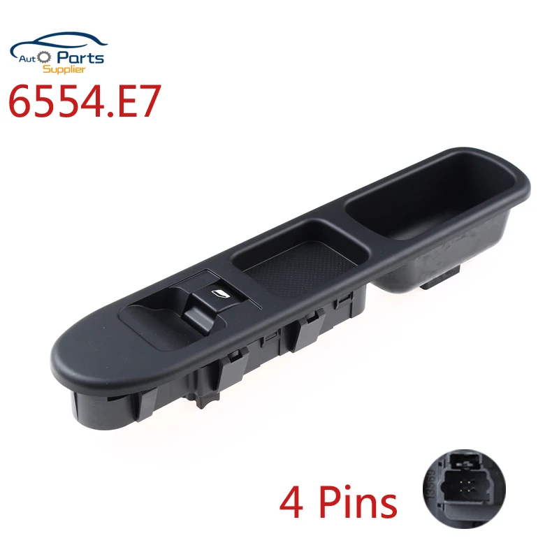 New Passenger Side Control Window Switch For Peugeot 307 SW CC 307SW 307CC 6554.E7 6554E7