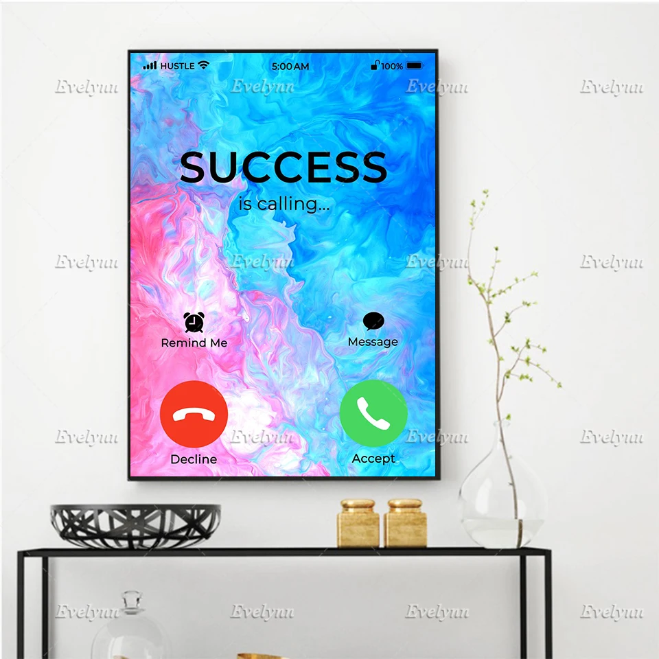 Modern Print Wall Art Canvas Painting Answer Success Is Calling Quote Poster Modular Picture Bedroom Office Decor Floating Frame