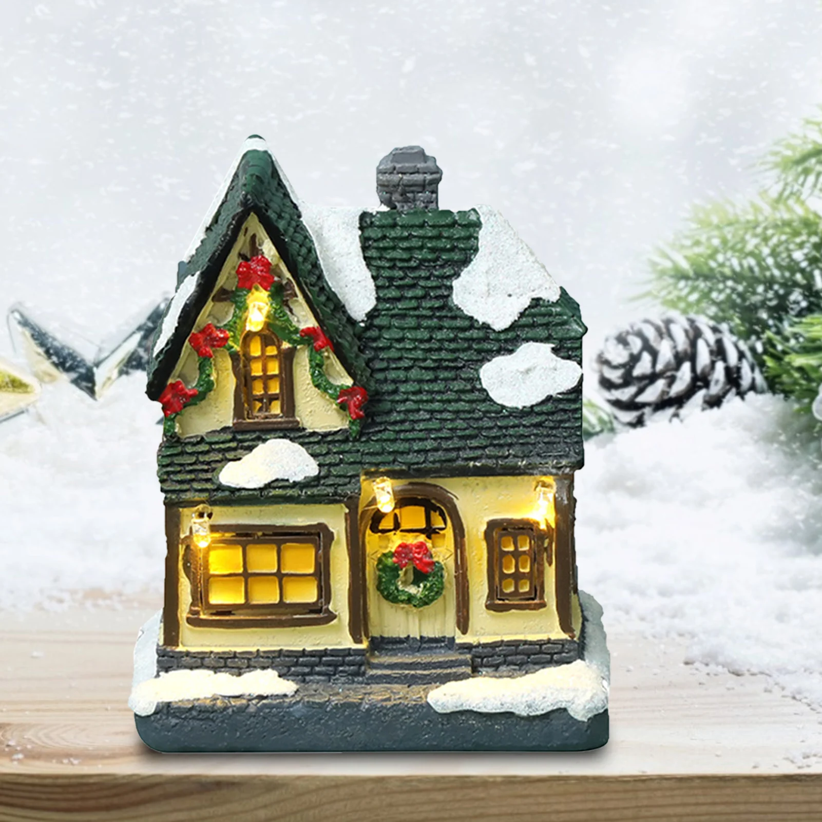 Christmas Village House Christmas Village Collection Indoor Room Decor Ornament With Warm Light