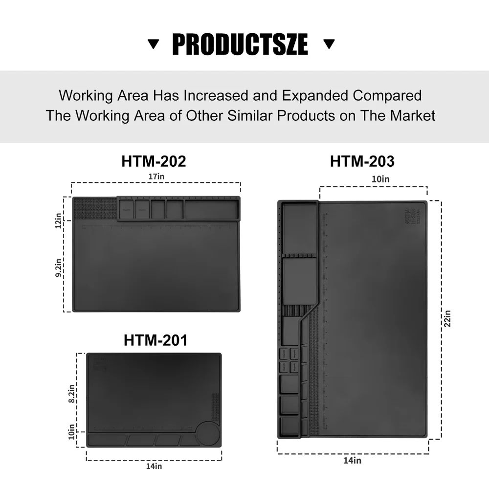 Wärmedämmung Pad ESD Löten Arbeits Matte Magnetische Silikon Matte Reparatur Hitzebeständige Plattform für BGA Löten Station