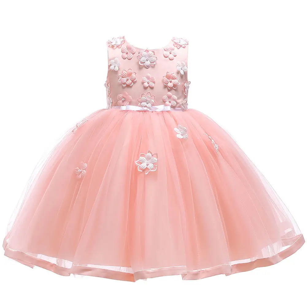 

3-10 Years Kids Dress for Girls Wedding Tulle Lace Girl Dress Elegant Princess Party Pageant Formal Gown For Teen Children Dress