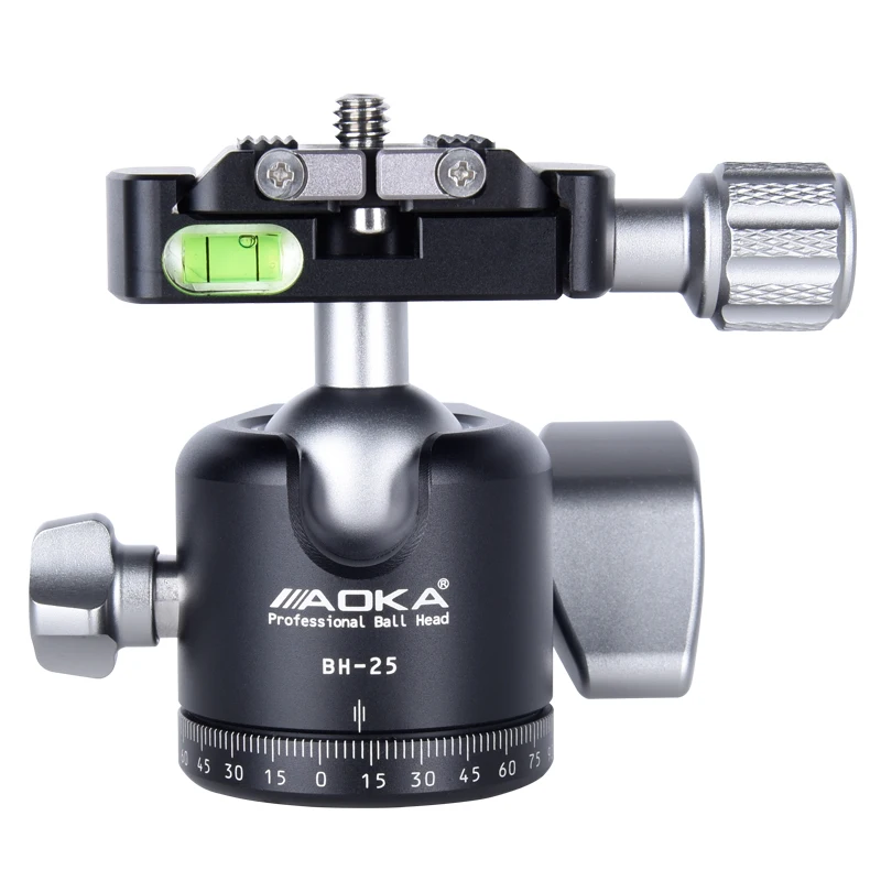 AOKA BH25 Low gravity high quality aluminium tripod ball head