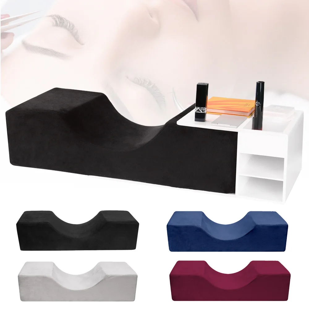 Eyelash Extension Pillow Stand for Makeup Salon, Soft Grafting Eyelashes, Memory Foam Neck Support