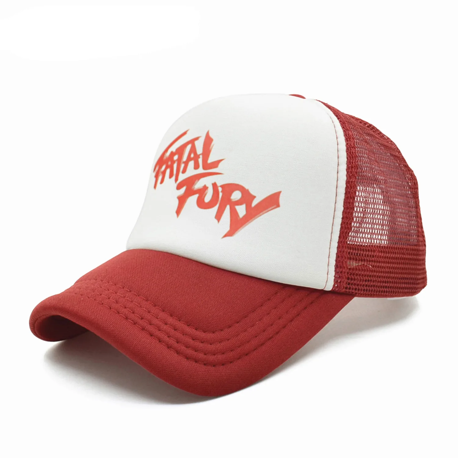 Terry Bogard Mesh Caps The King of Fighters FURY F Hat Cosplay Visor Cap Hat Summer Mesh Caps Unisex