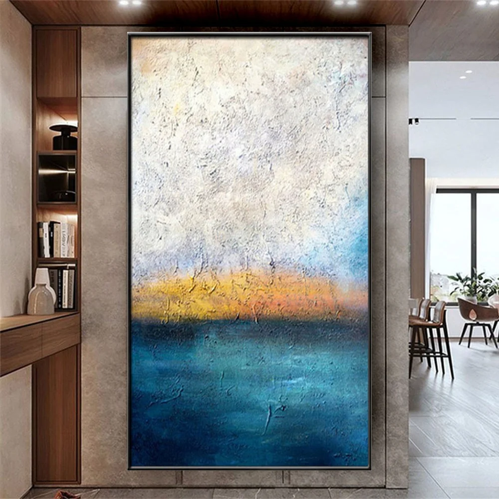 

Abstract Beautiful Scenery Canvas Painting Decor Home 100% Handmade Oil Painting Golden Texture Wall Art Picture For Living Room