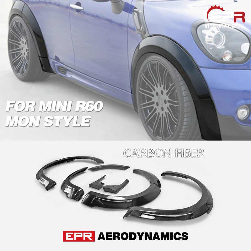 

Carbon Wheel Arch Trim For Mini Countryman R60 2010-2016 MON Style Over Carbon Fiber Fender Set +20mm (8Pcs)(JCW Only)