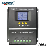 Snaterm MPPT 36V/48V/24V/12V Solar Charge Controller Tools 100A/80A/60A LCD Dual USB Lead Acid Lithium Batteries Quick Charger