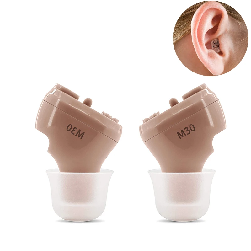 Rechargeable Hearing Aid to and Assist Hearing of Seniors and Adults, Invisible Mini Digital Amplifiers Small and Light Weight