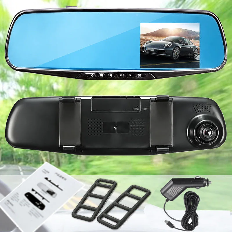 HD 1080P 2.8" LCD Display Screen Rear View Mirror Dash Cam Camera Video Recorder Night Vision DVR GK99