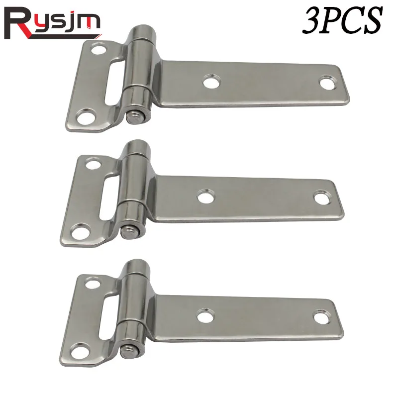 High Quality Marine Grade Stainless Steel T Type Container Hinge Forged Truck Door Hinges for wooden cases boat accessories 3pcs