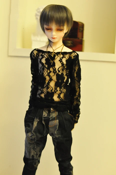 1/4 1/3 scale BJD clothes Lace Top mesh T-shirt for BJD/SD MSD SD13 SD17 SSDF ID72 HID strong Uncle doll accessories C0122