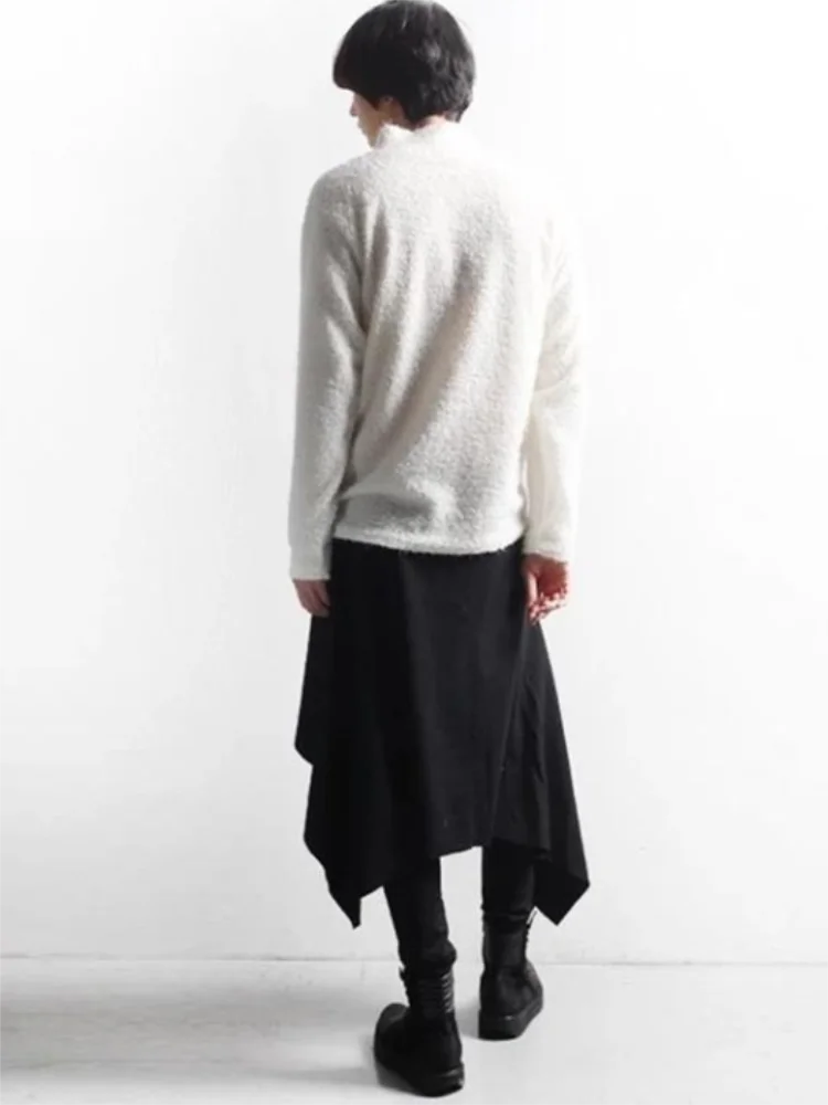 남성 불규칙한 퀼로트 Harlan Pants False 2 슬림 캐주얼 데이 패션 트렌드 Oversized Culottes