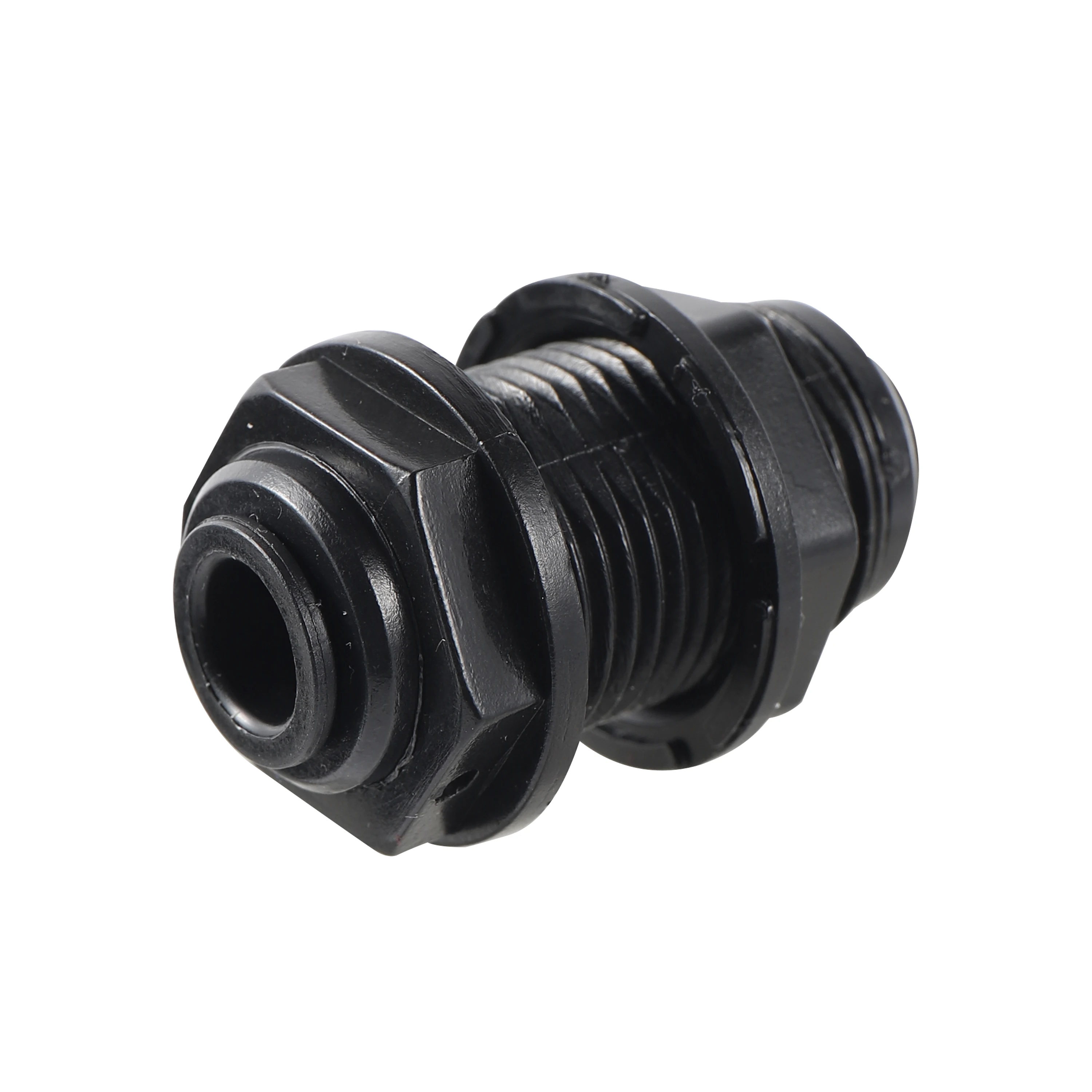 

1/4'' OD Tube Black Bulkhead Connector Reptile Aquarium Garden Irrigation Water Pipe Joint RO Water Adapter Quick Connector