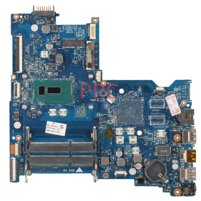 854941-601 854941-501 For HP Pavilion 15-AY i3-5005U Notebook Mainboard SR244 LA-D703P DDR3 Laptop Motherboard