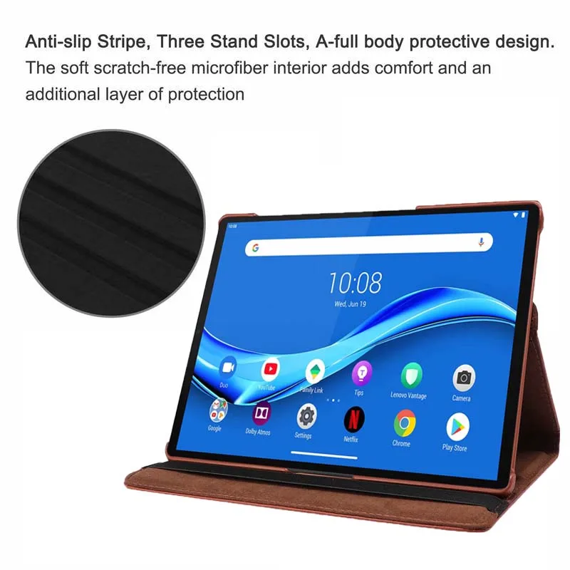 For Lenovo TAB M10 Plus 10.3 TB-X606F 2020 TB-X606 X606 X606F X606X TB-X606X M10Plus 360 Degree Rotating Leather Stand Case