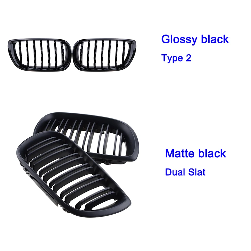 Calandre de rein de pare-chocs avant, grille d'admission d'air de course, style sport M, adaptée pour BMW Série 3, E46, 4 portes, 320i, 325i, 2002-2005