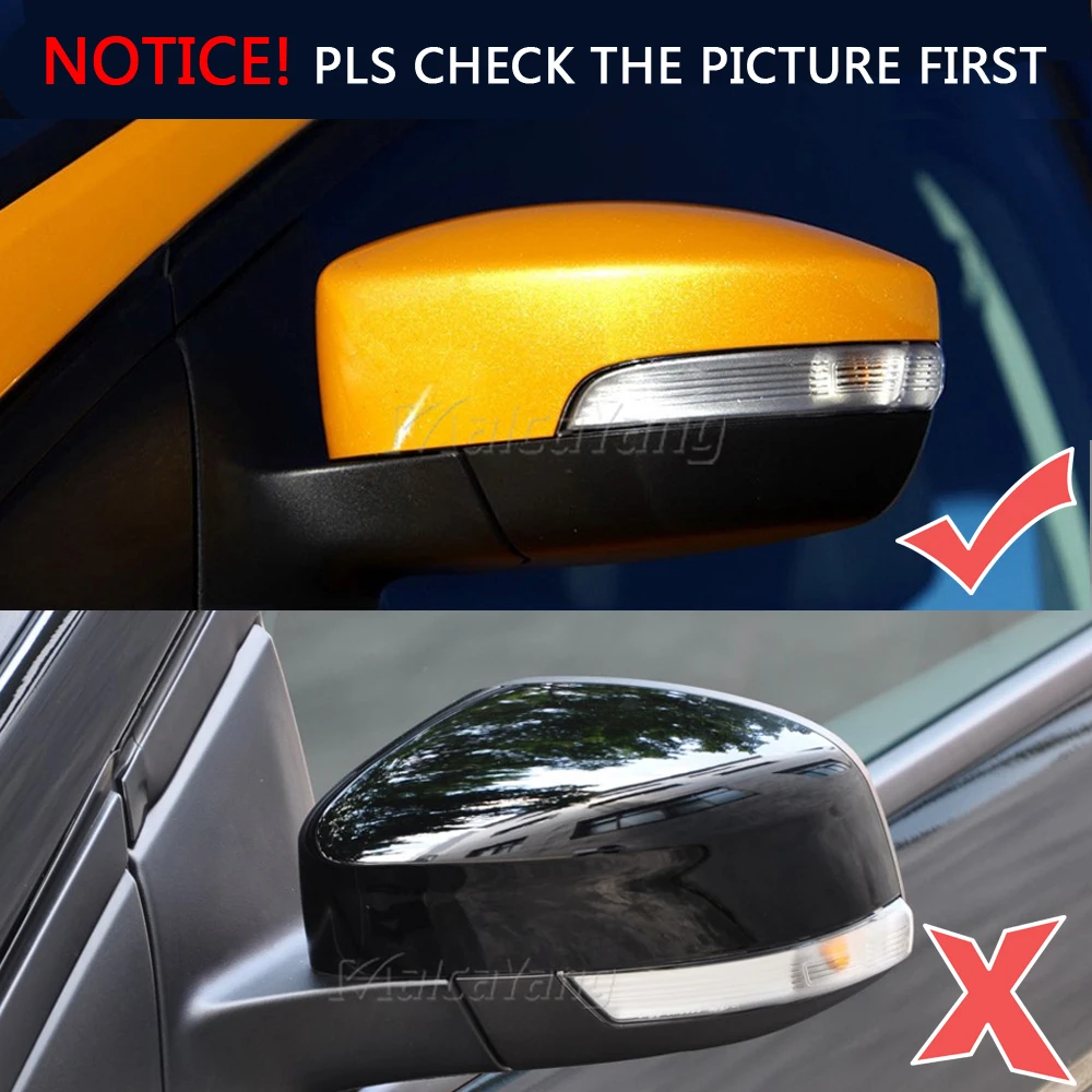 2Pcs LED Dynamic Turn Signal Light Side Mirror Indicator Blinker For Ford Kuga Escape C520 EcoSport13-18 Focus 3 MK3 SE ST RS US