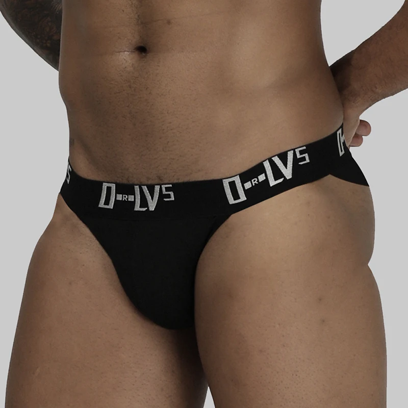 ORLVS Brand Men Underwear Sexy Gay Jockstrap Cross Strap Men Thong Cotton Low Waist Underpants Breathable U Pouch Hollow Soft